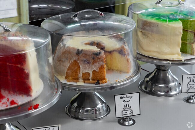 Visit Donna's Delicious Delights for fresh cakes.