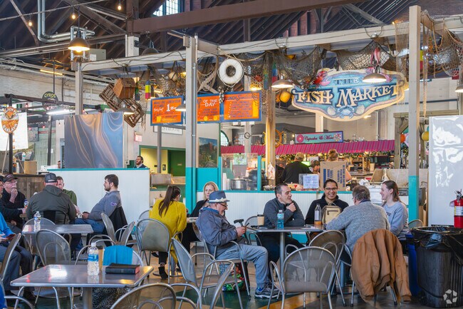 Sit down for some lunch or grab it to go from The Central Market in Downtown York.