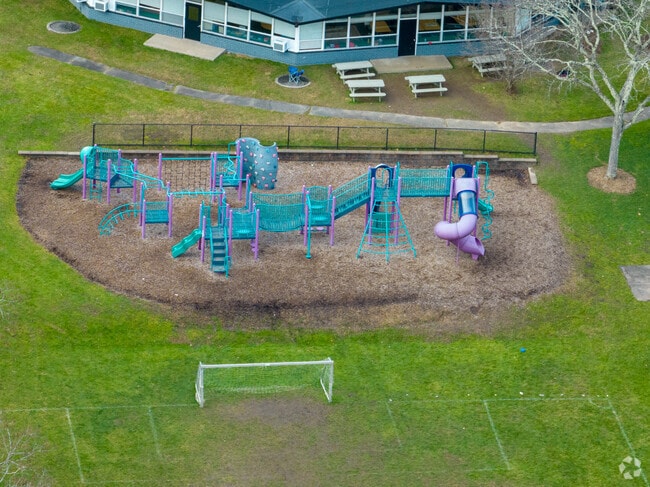 The Mead School has a fun playground for younger learners.