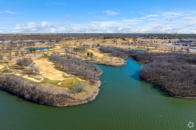 Fred Arbanas Golf Course borders Longview Lake.