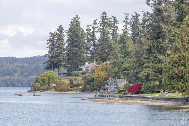 Waterfront homes are prevalent in Olympic View WA.