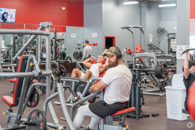 Residents choose Anytime Fitness with top gym equipment and heavy weight options.