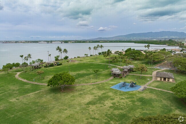 Blaisdell Park offers a large green space and walking path.