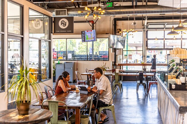 National City's Public Market features dozens of vendors including a sleek coffee shop.