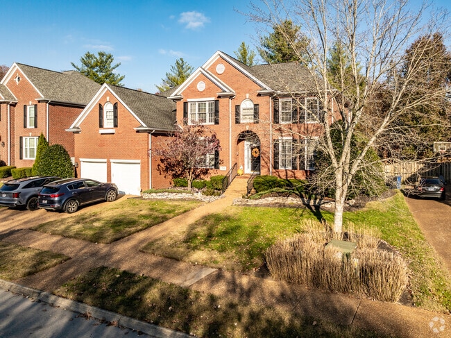 There are larger brick homes in the Berrys Chapel neighborhood.
