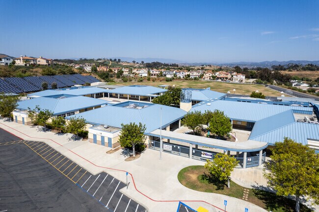 The front entrance and buildings at Bonsall West Elementary School in Oceanside.
