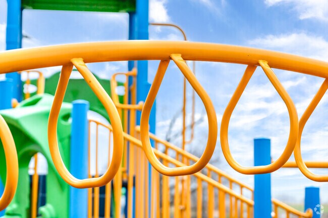 Kids will love going across the curved monkey bars at Hickey Park in Baden.