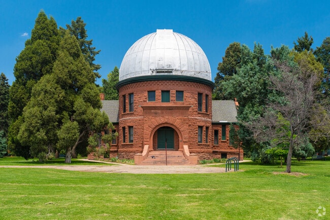 This Romanesque observatory built in the 1890s offers regular public events near Cory-Merrill.