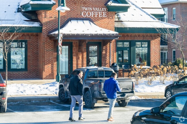 Shops and restaurants await in Wellington Square in Eagleview.