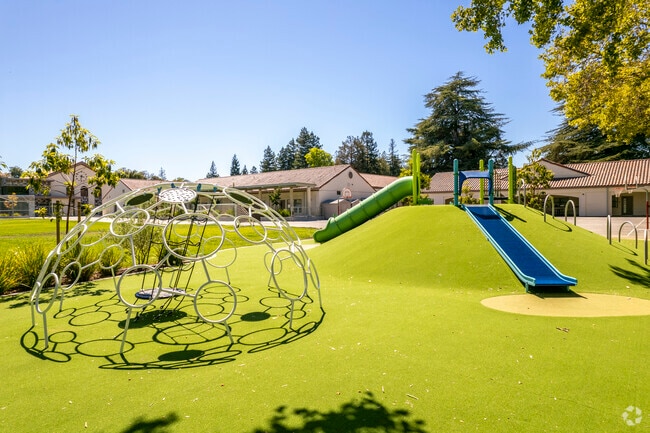 A climbing structure and slides are at Addison Elementary School in University South.