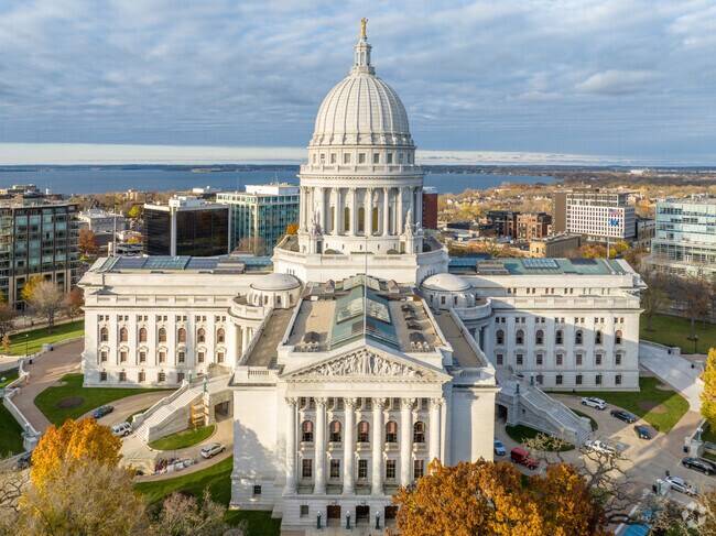 Delafield Town is in the middle of Milwaukee and Madison.