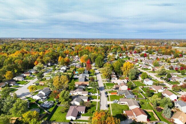Aerial view of the residential area in Concord Hills neighborhood.
