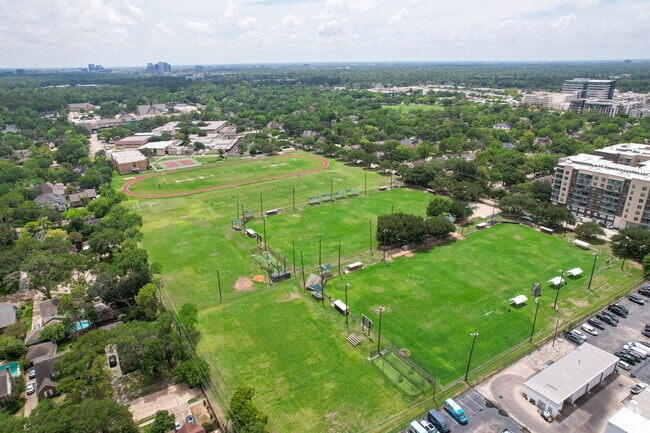 Students enjoy the large sports fields at Memorial Middle in Texas.