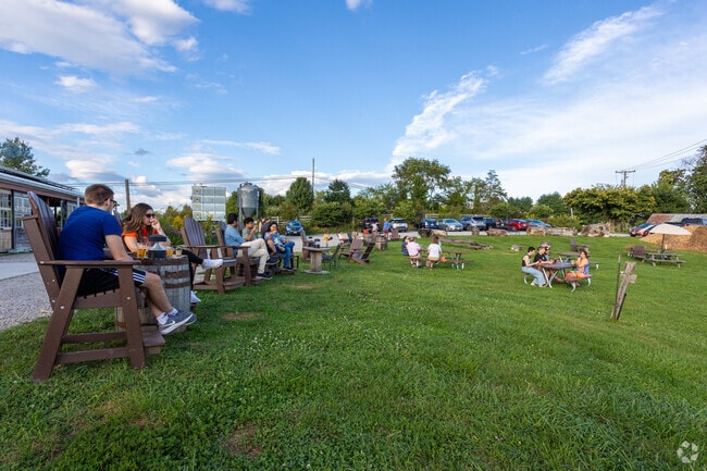 Enjoy the day with friends and family at Rising Silo Brewery near Bennett Hill-Progress.