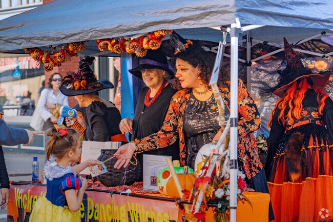 Kids dress up as their favorite characters and can interact with Monster Mash vendors