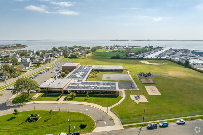Harding Ave Elementary School is near the water in Lindenhurst.