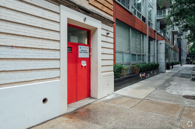 The Immaculate Conception School is only a block away from the 1st Ave L train station.