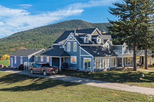 There are very few large modern style homes in the community of Beulah Valley.