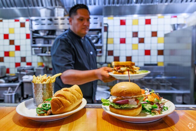 Ivy Drive locals dig into bold burgers, crisp fries, and fresh fare at The Fourth Bore Taproom & Grill in downtown Orinda.