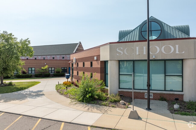Woodland Elementary School entrance.