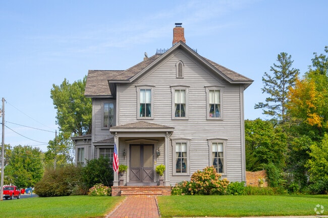 Historic Minnesota farmhouses line the streets of Dodge Center.