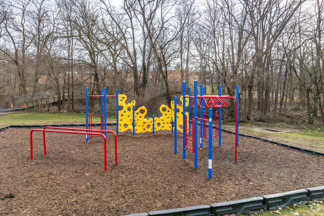 Rogers Elementary School has a mulched playground so kids can play safely.