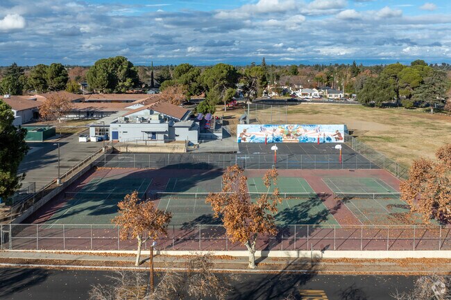 The tennis courts at Hamilton School in Fresno.