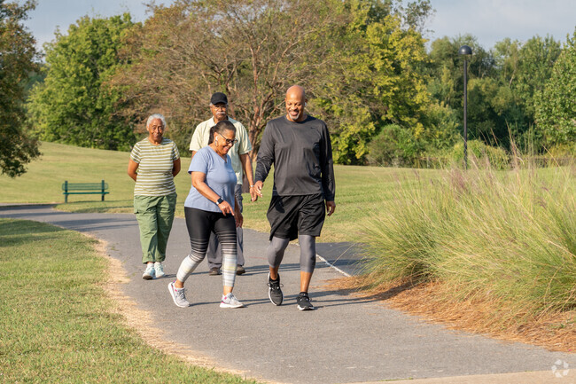 Compton park has walking trails and open green spaces.