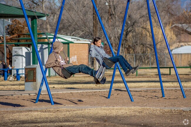 Residents enjoy relaxing at the quaint Anne Becker Park.