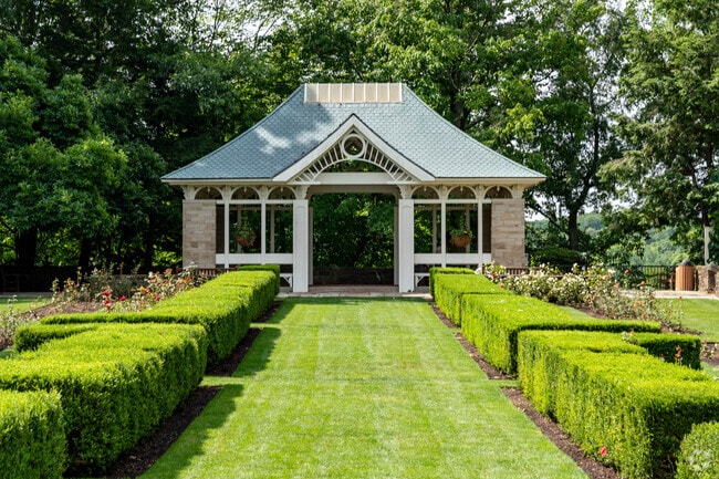 Visitors enjoy the beauty of the Fellows Riverside Gardens in the Schenley neighborhood.