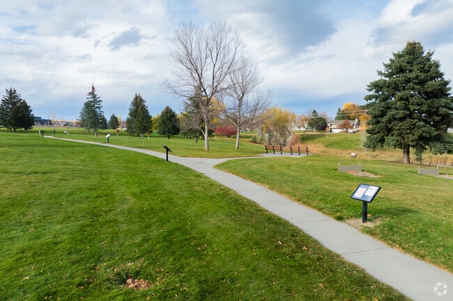 Castle Rock Park has open fields and a walking path to get some exercise.