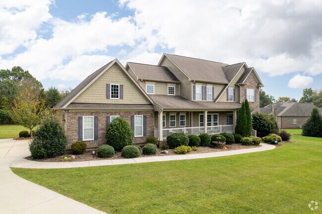 Two-story Craftsmen homes are among newer builds in the neighborhood.