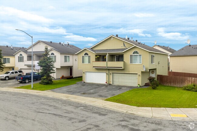 Home sizes and style vary, including townhomes, in Northeast Anchorage.