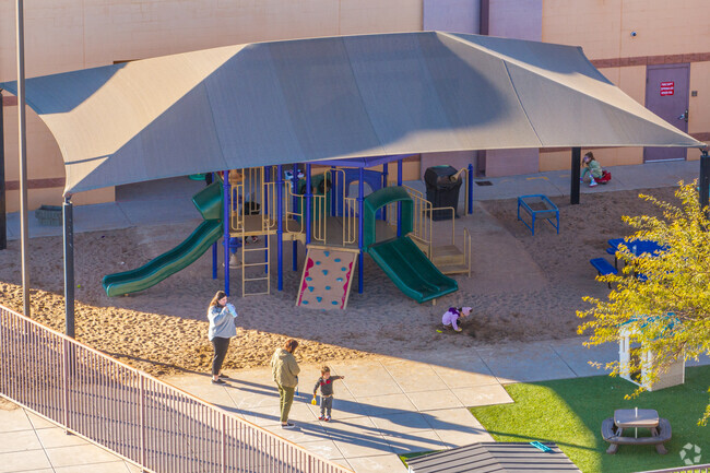 Exercise on the playground at Desert Oasis Elementary School in Surprise.