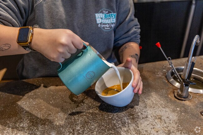 Itty Bitty Donuts and Specialty Coffee serves delicious lattes in Nolensville.