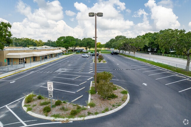 Lake Myrtle Elementary's parking lot has space for staff and visitors in Land O Lakes.