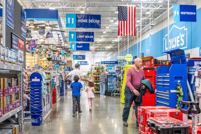 Lowes is nearby in Lynn Ranch and provides all the DIYers needs.