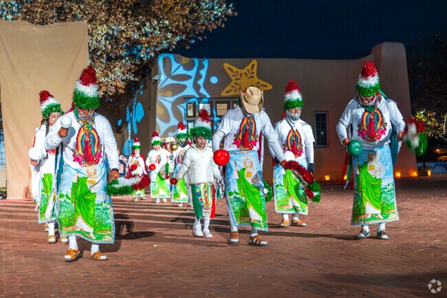 Locals perform a traditional dance at the 1st Annual Luminito Celebration in South Valley.