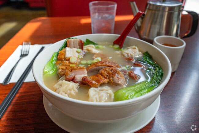 Roasted Pork, Roasted Duck, and BBQ Pork with Cantonese-Style Wonton Noodle Soup from Good Taste Noodle House in Brookwood Hillsboro