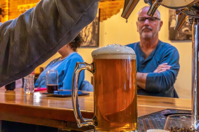 Corsicana locals stop at Brickstreet Brewery for a pint.