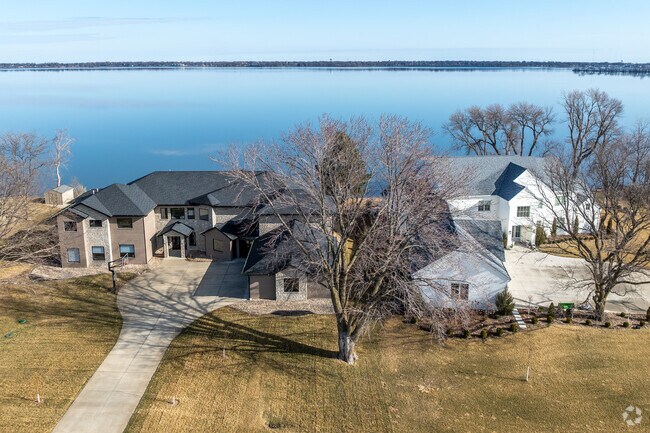 Large custom homes on the south side of Storm Lake push into the million-dollar price range.
