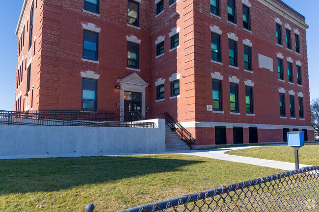 Girls entrance at Samuel Watson Elementary School in Fall River, Massachusetts.