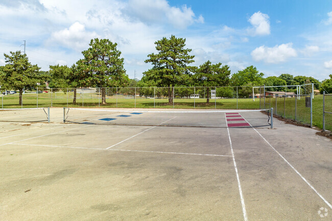 The tennis court offers a fun and physical education.