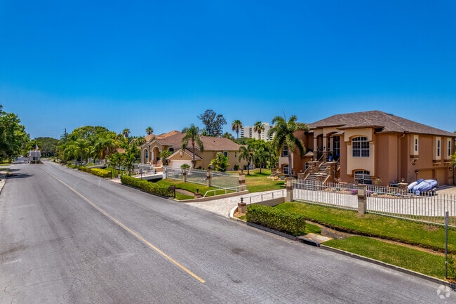 A gated community in Gulfport contains many of the neighborhood's larger estates.