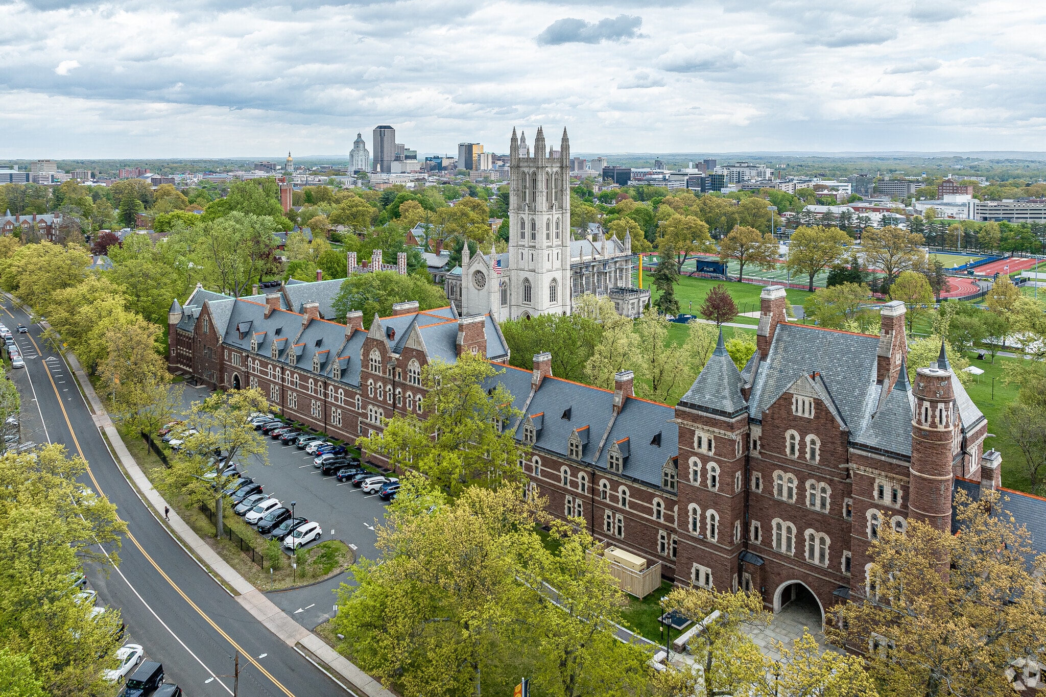 Located on the edge of Barry Square, Trinity College is the second oldest college in Connecticut.