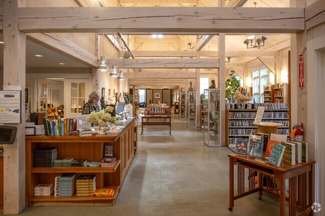 The Cornwall Library's charming interior provides a peaceful space to start a new book.