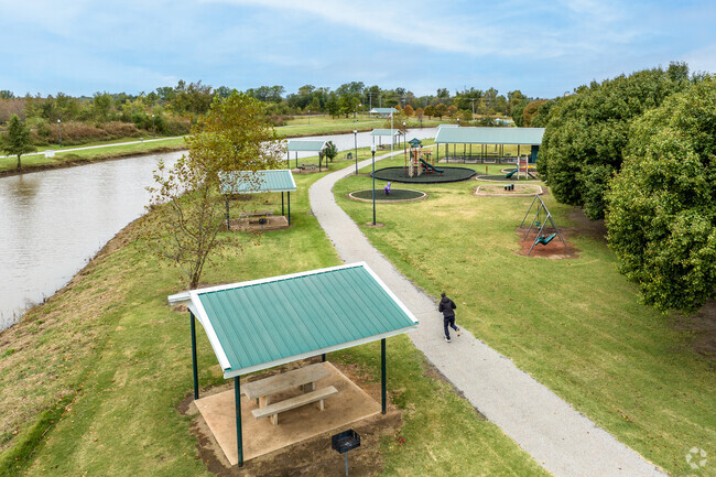 Jones Park, a pleasant stretch of green space where you can do your daily excersises.