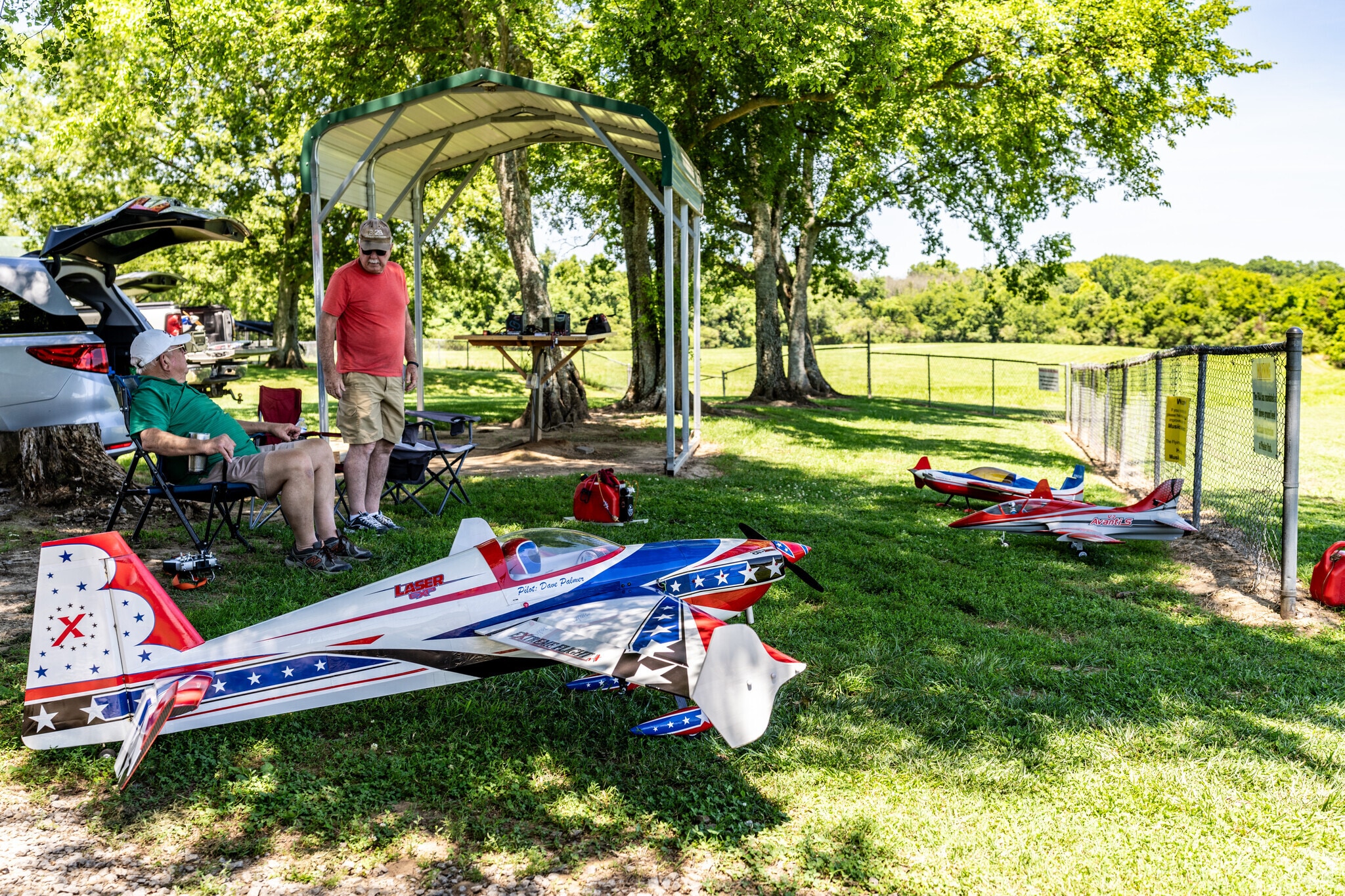 Local RC enthusiasts like to hang out and fly their planes at Peelers Park.