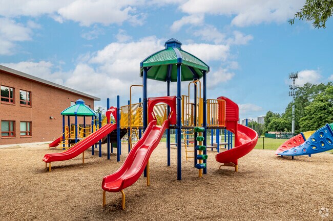 Westgate Elementary School has playgrounds for kids of Falls Church.