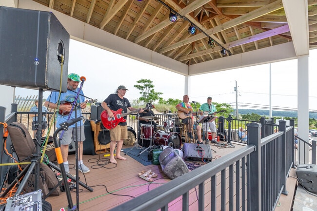 Bands have plenty of room to spread out at Long Beach Pavilion for concerts in Nissequogue.